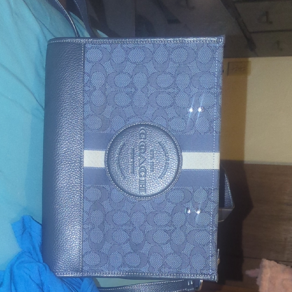 Coach Women Blue and Gray Bag
